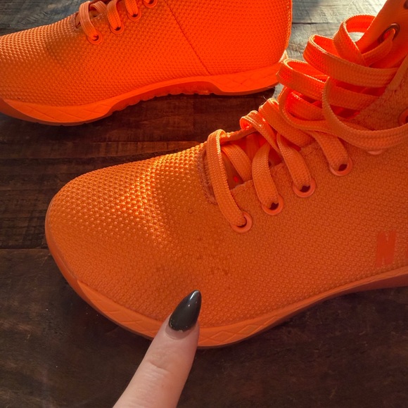 NOBULL W/7 | M/5.5 Orange High-Top Trainers - Picture 7 of 9